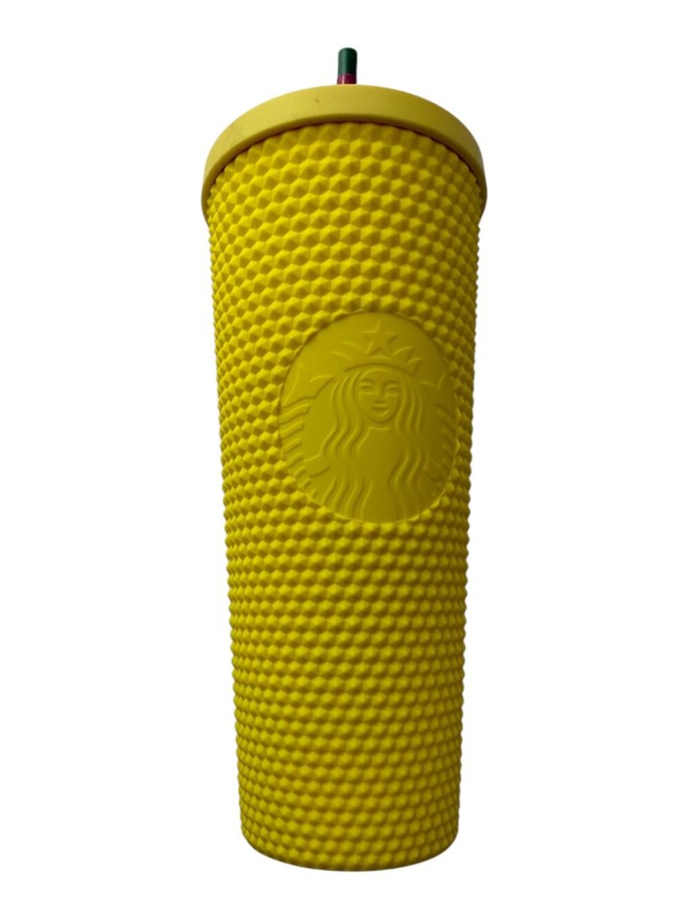 New NWT Starbucks Hawaii Collection Yellow Studded Acylic Soft Touch Tumbler